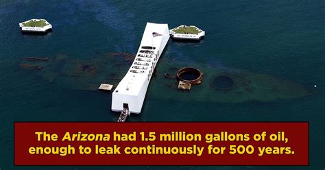 does oil still leak from the uss arizona|Pearl Harbor Shipwrecks Are Still Leaking Oil 80。